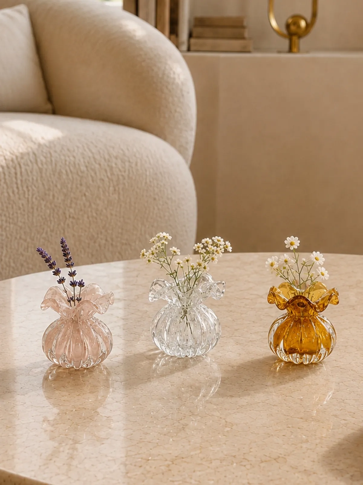 Vaso Murano Leida PP Labone Champagne