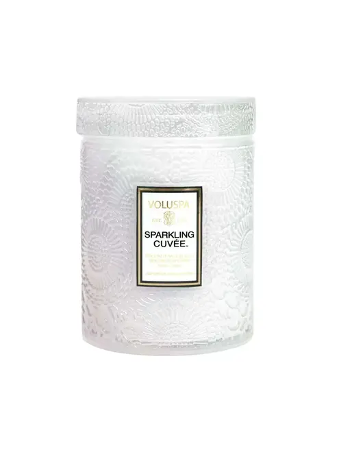 Mini Vela Pote Vidro 50H Voluspa Relevo Sparkling Cuvee
