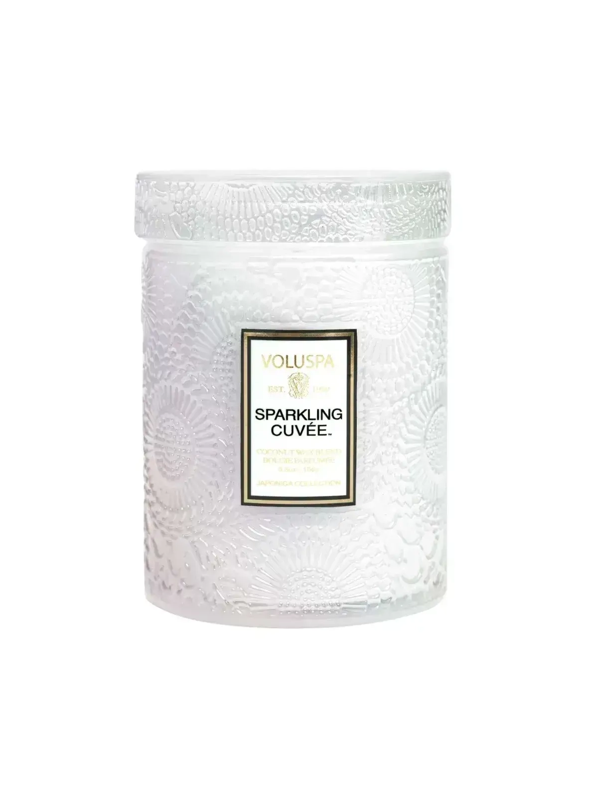 Mini Vela Pote Vidro 50H Voluspa Relevo Sparkling Cuvee 