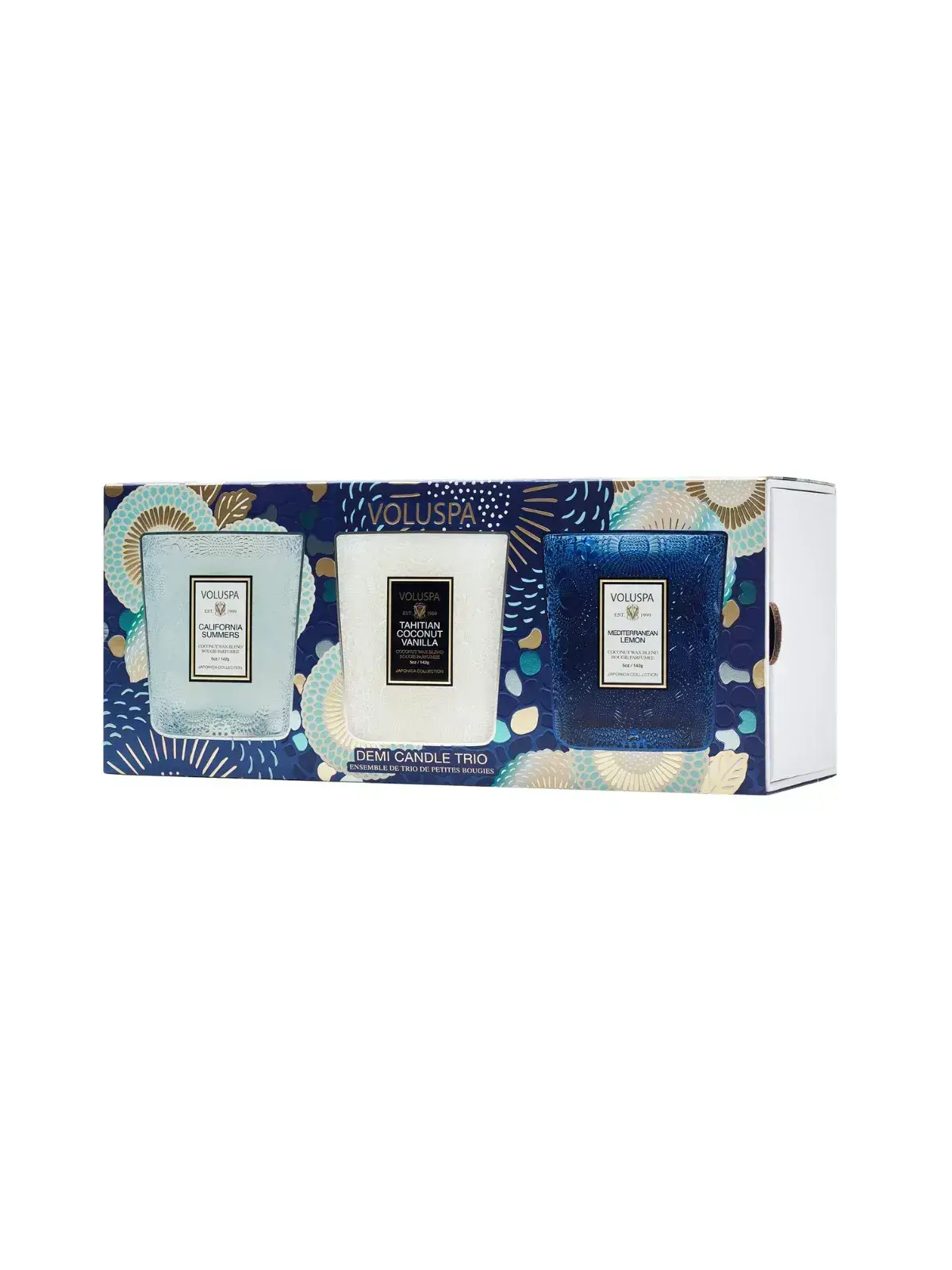 Kit 3 Velas Copo Classico 40H Voluspa Coastal Getaway Trio 