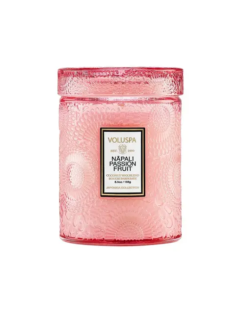 Mini Vela Pote Vidro 50H Voluspa Relevo Napali Passion Fruit