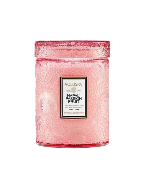 Mini Vela Pote Vidro 50H Voluspa Relevo Napali Passion Fruit