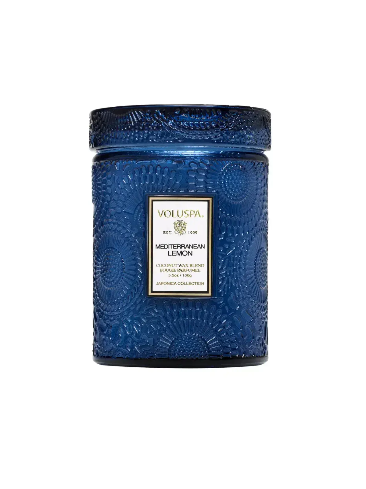 Mini Vela Pote Vidro 50H Voluspa Relevo Mediterranean Lemon 