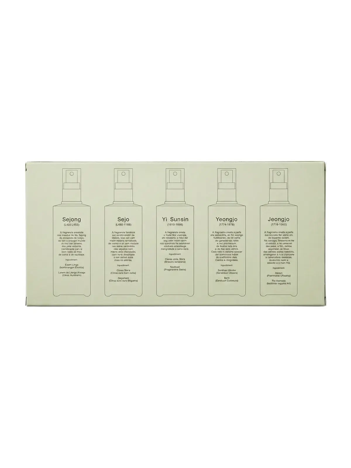 Kit Collection Set 5 Perfumes Ambience 120ml cada - para Ambiente 