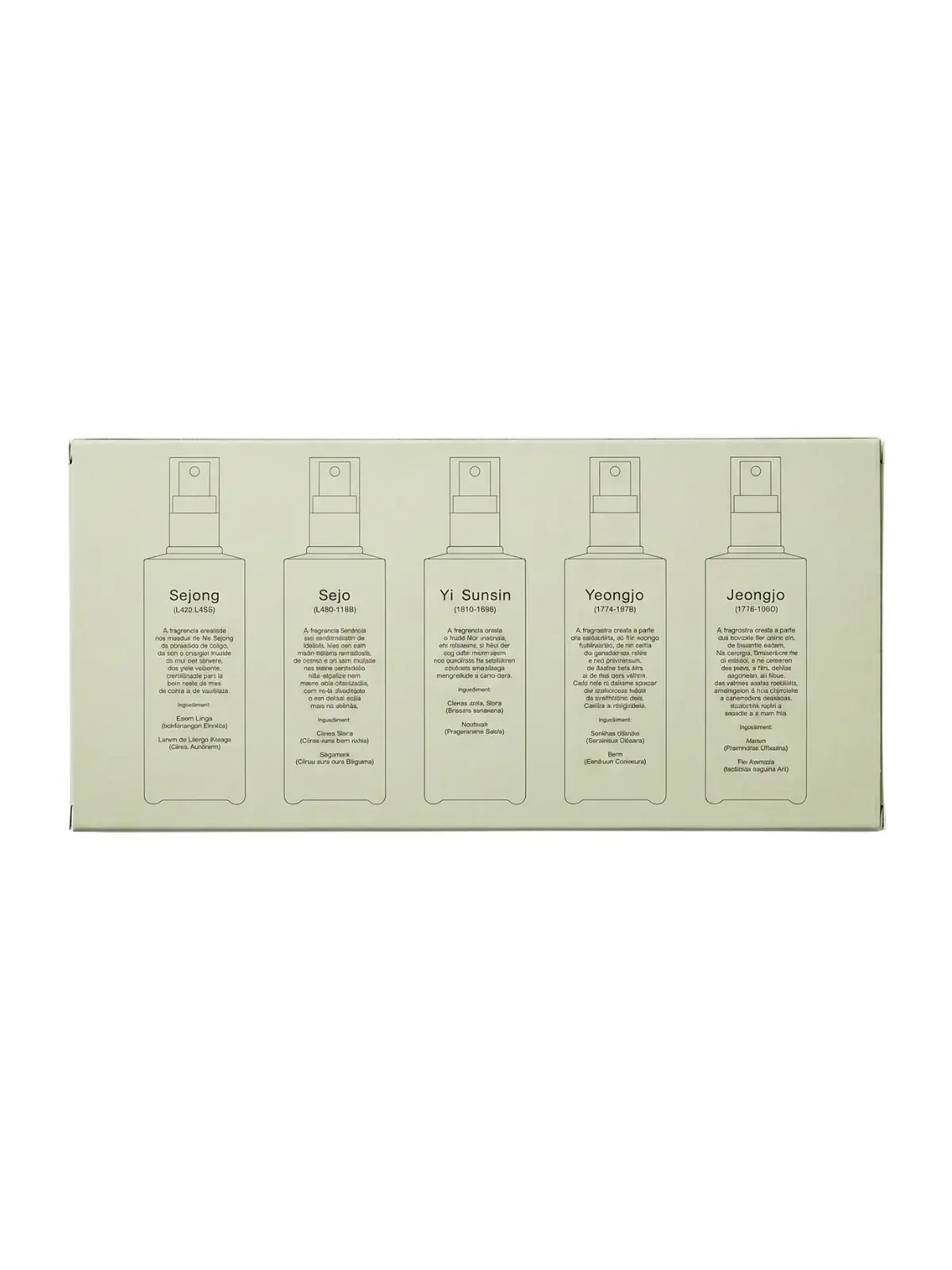 Kit Collection Set 5 Perfumes Ambience 120ml cada - para Ambiente 