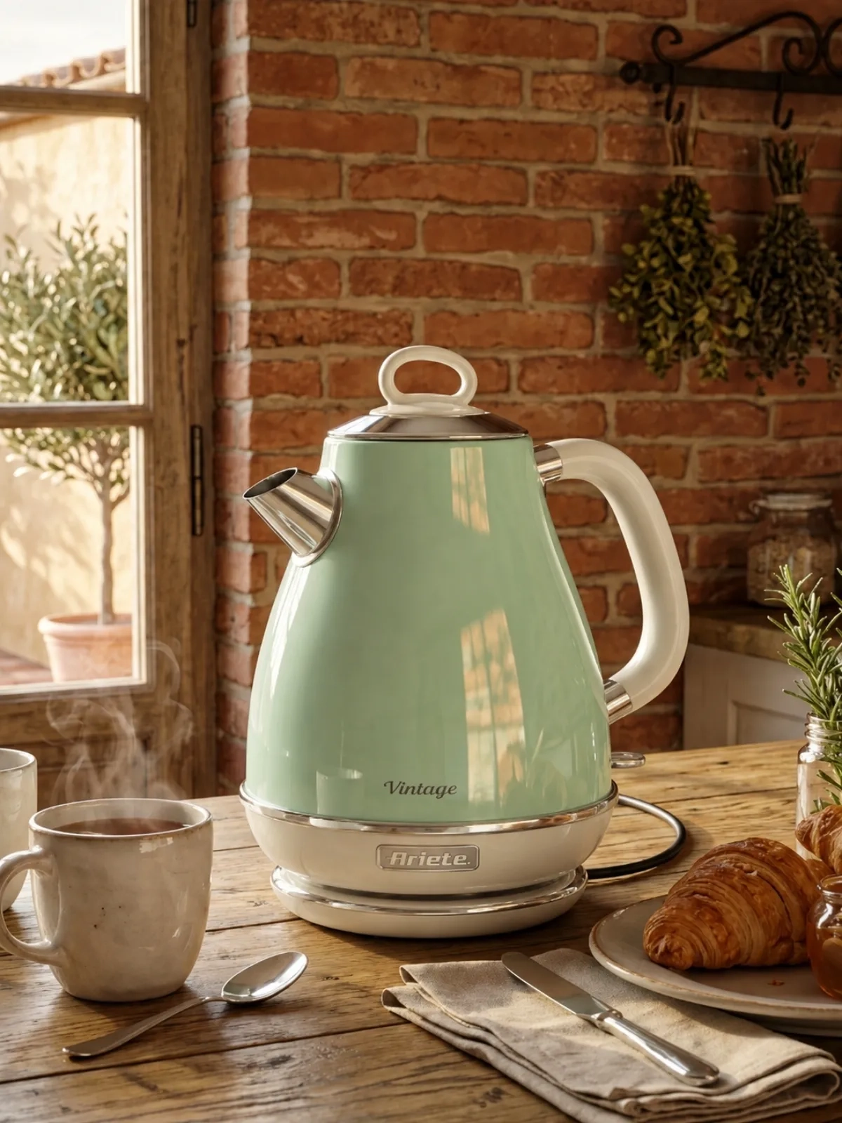 Chaleira Elétrica Ariete Vintage 1850W - Design Estilo Retrô Verde