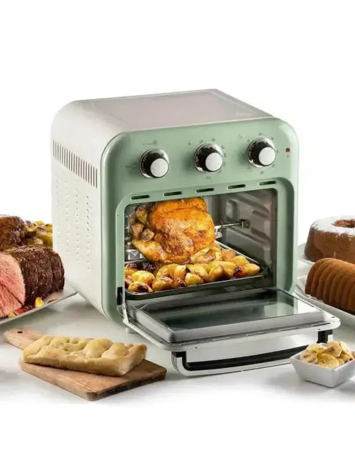 Forno Air Fryer Ariete Vintage 16L 1200W 220V - Estilo Retrô Verde