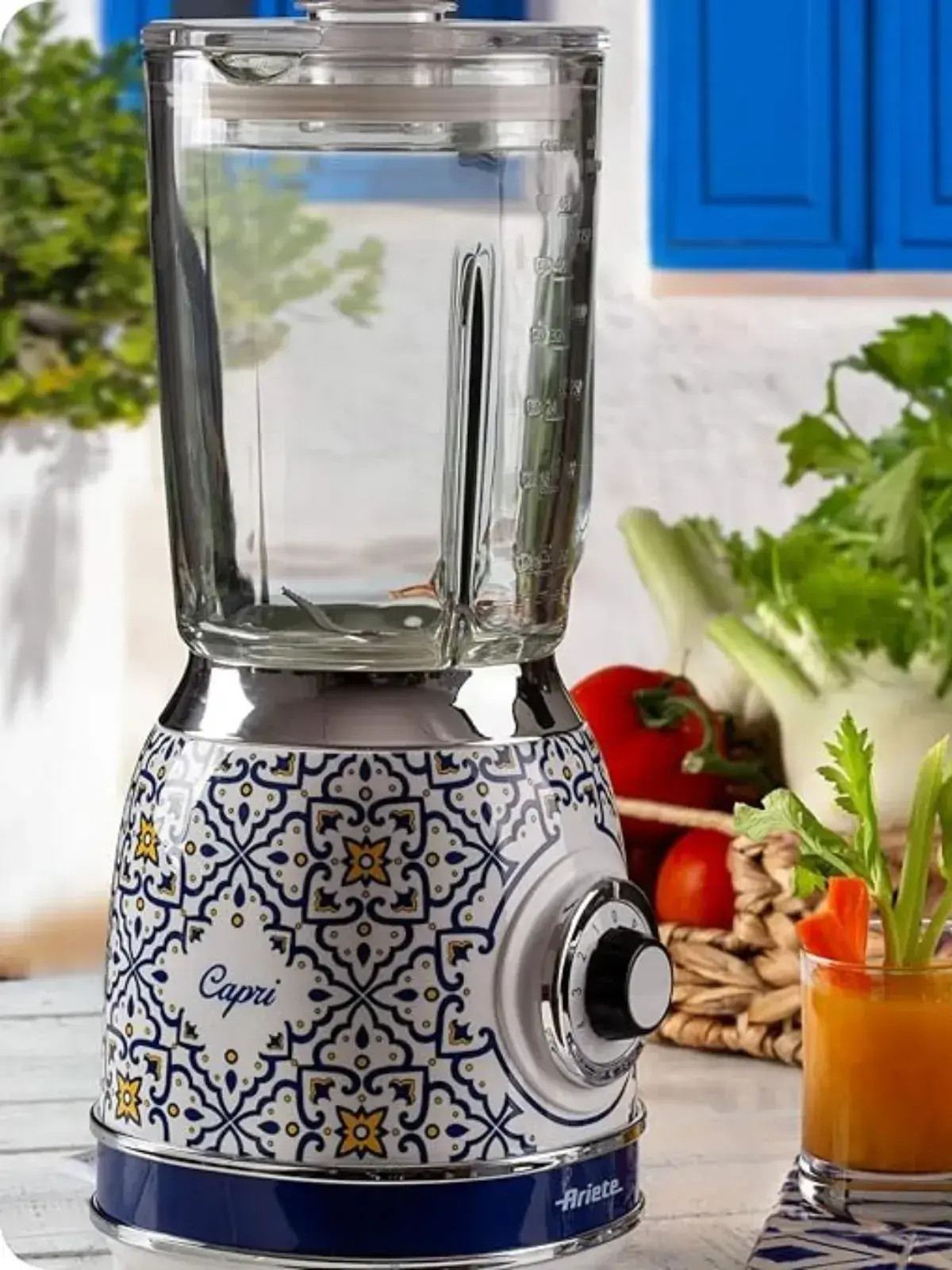 Liquidificador Ariete Capri 220V - Design Retrô Italiano Azul