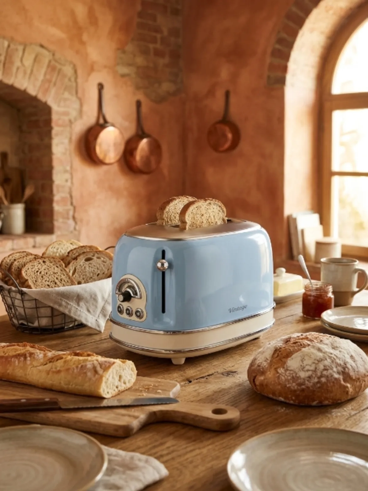 Torradeira Elétrica Ariete Vintage 750W - Design Retrô Italiano Azul
