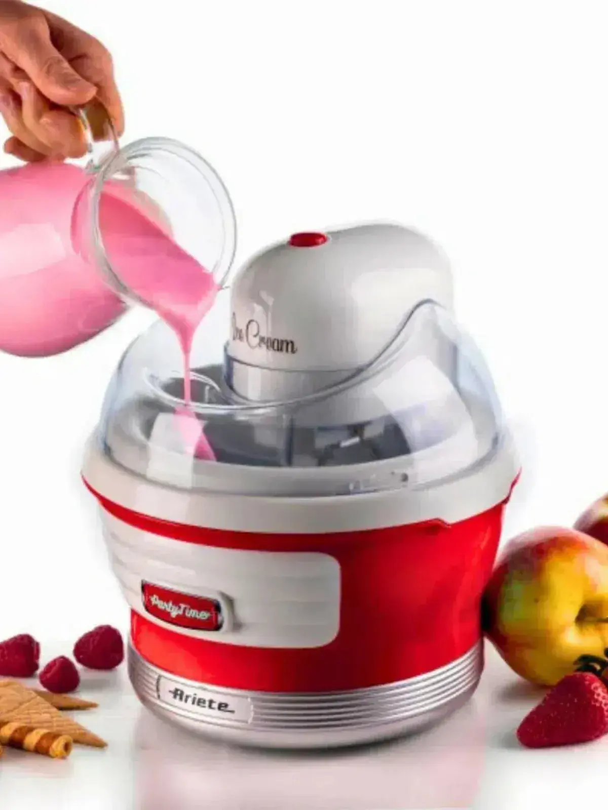 Máquina de Sorvete Ariete Party Time 12W 220V - Anos 50 Vermelho