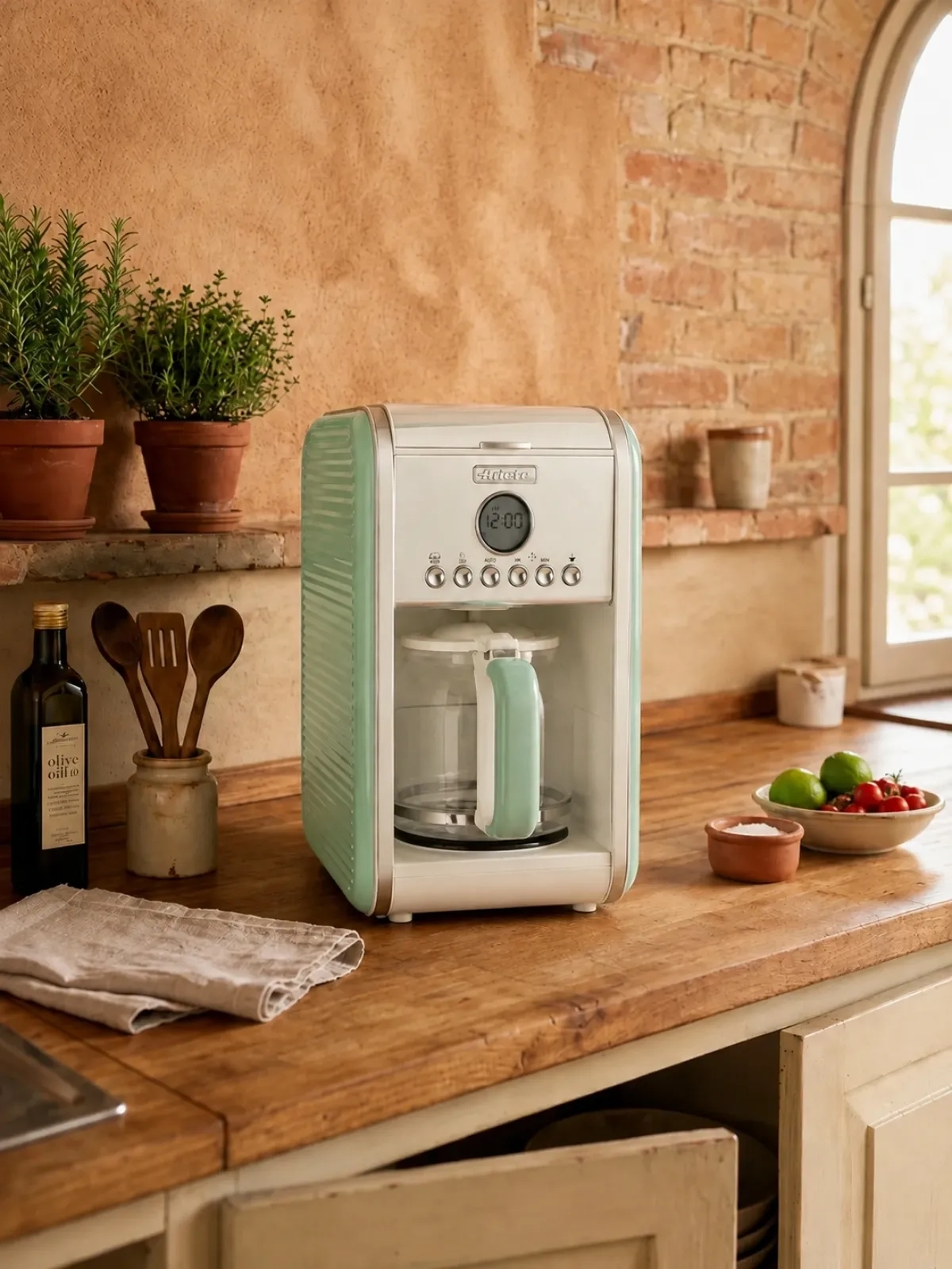 Máquina de Café Espresso Ariete Vintage - Design Retrô Italiano Azul