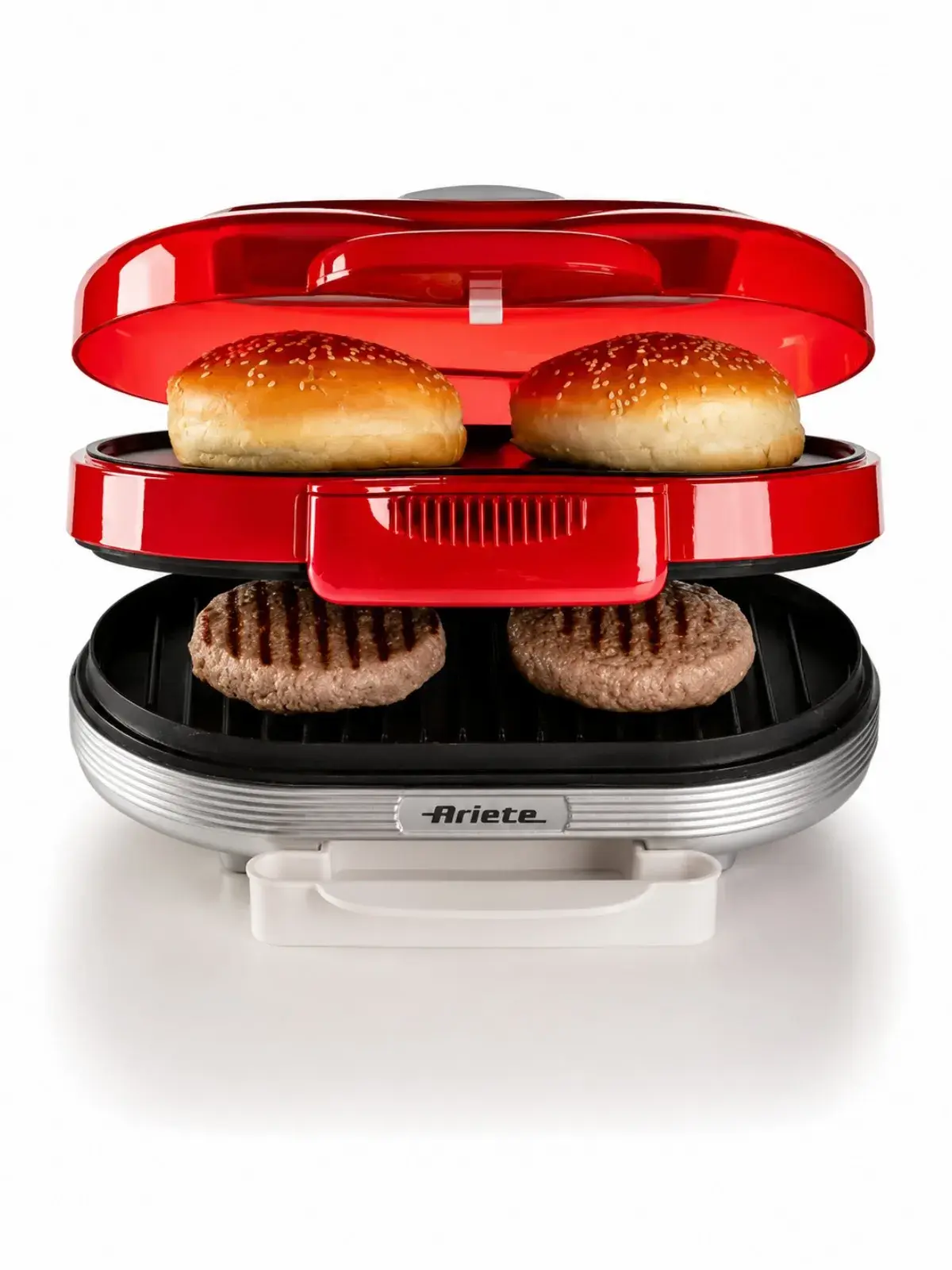 Grill Elétrico Ariete Party Time 1200W 220V - Retrô Divertido Vermelho