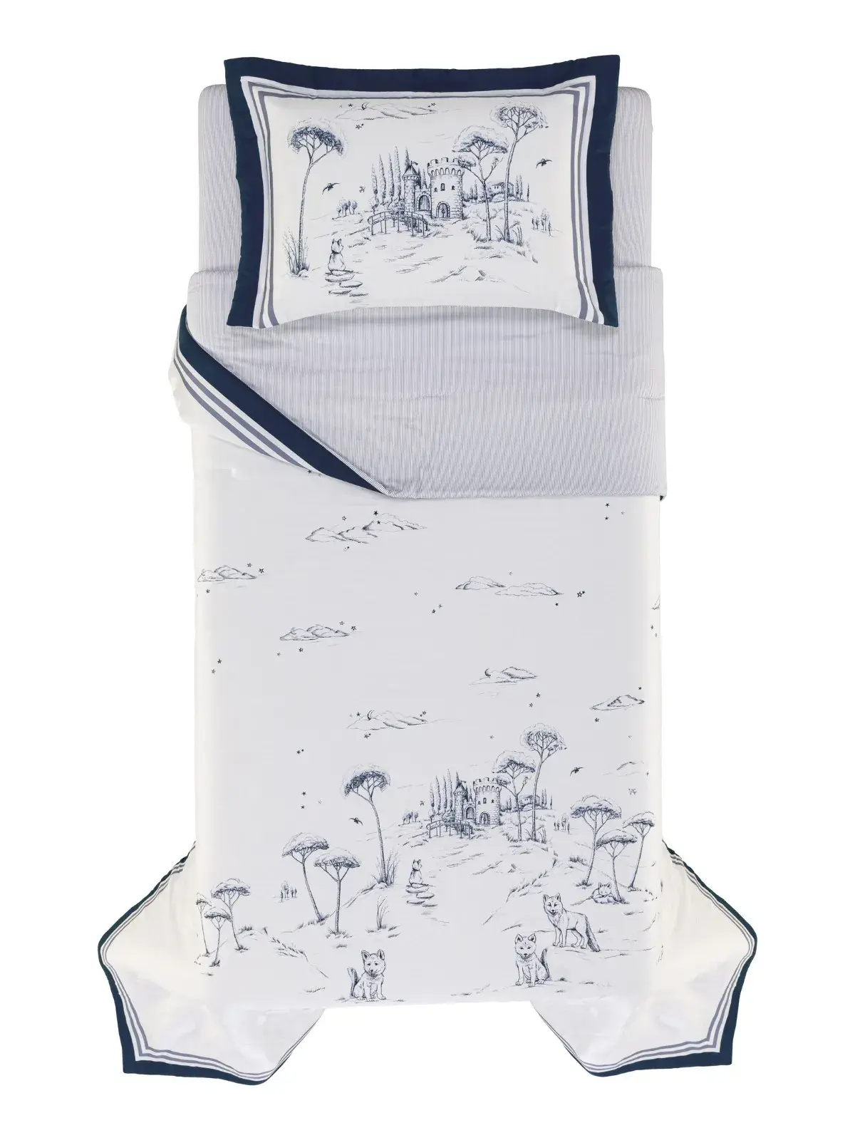 Jogo de Colcha Infantil Trussardi 300 fios Lupi solteiro