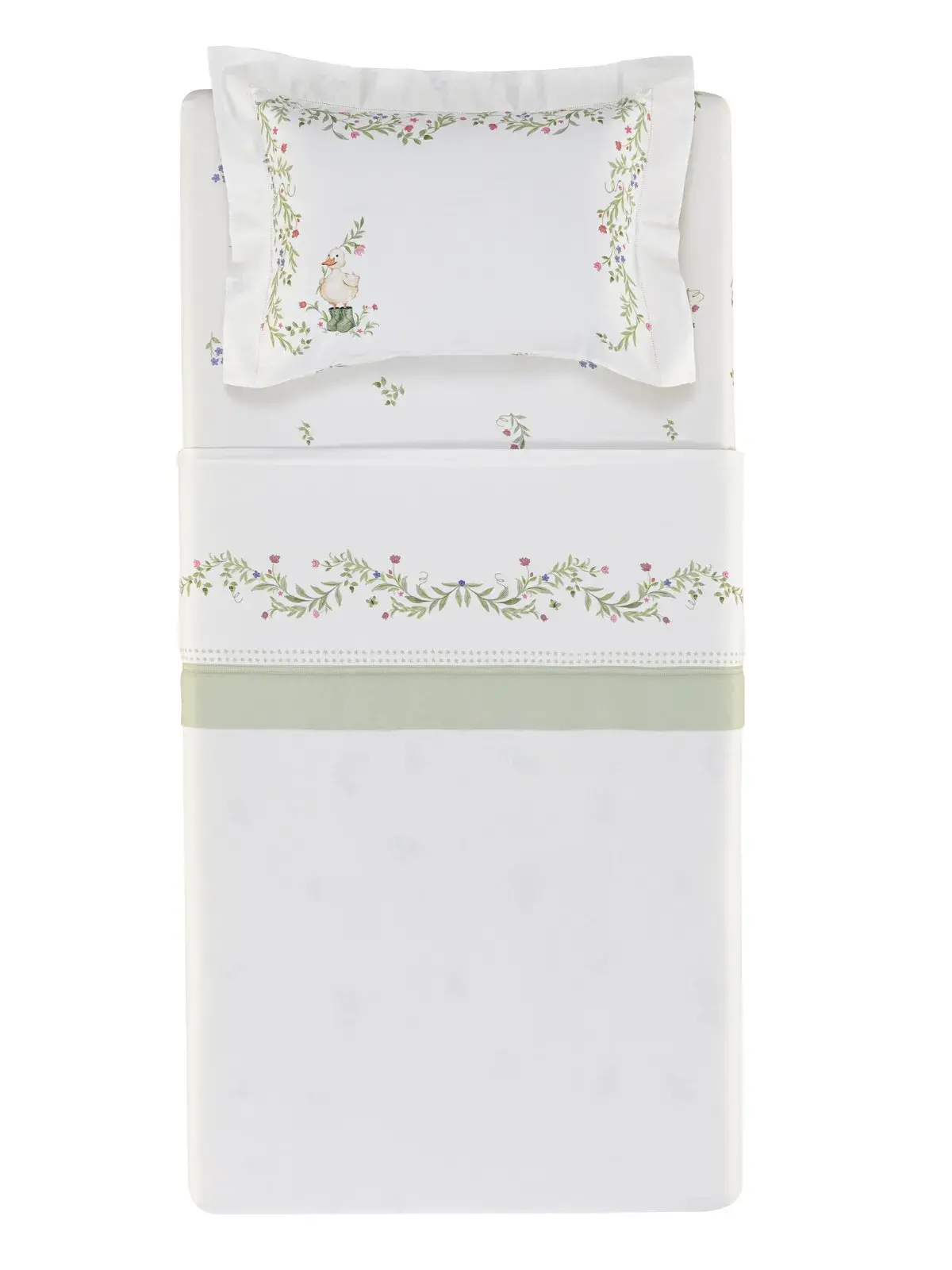 Jogo de Cama Infantil Trussardi 300 fios Giardini solteiro
