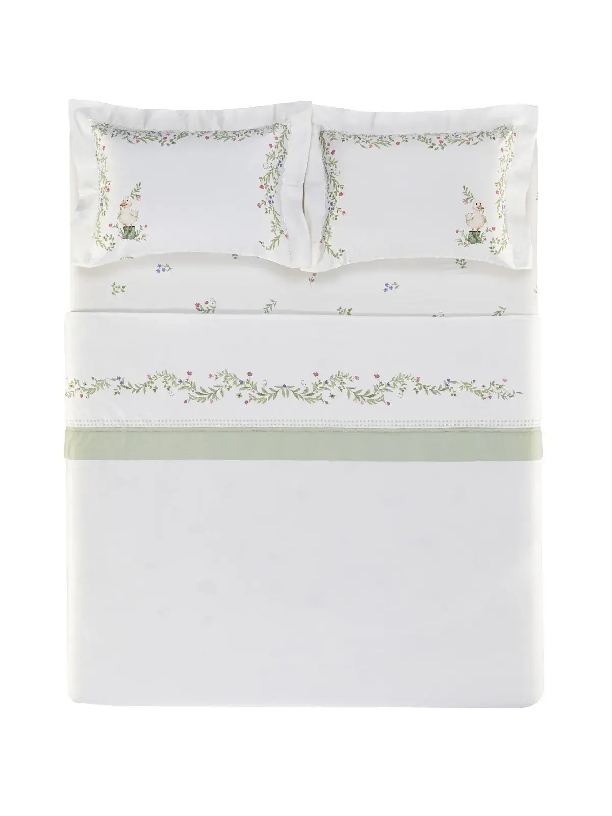 Jogo de Cama Infantil Trussardi 300 fios Giardini Solteiro
