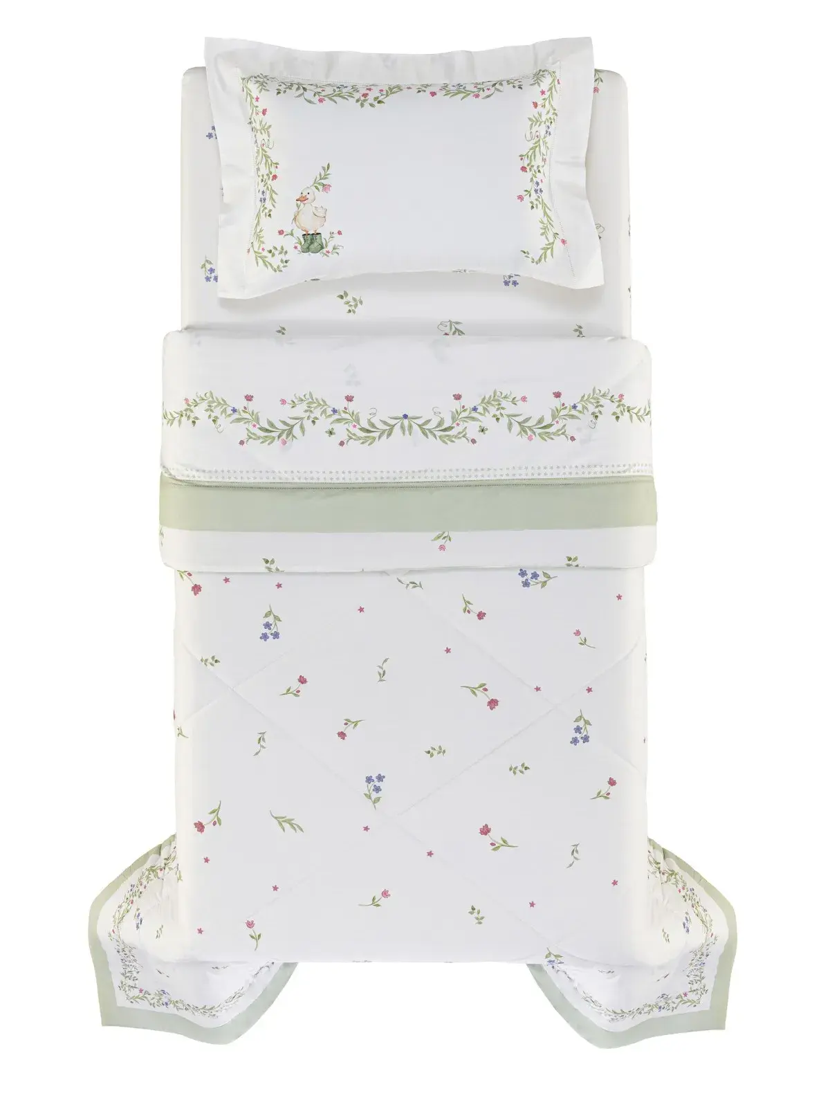 Edredom Infantil Trussardi 300 fios Giardini solteiro