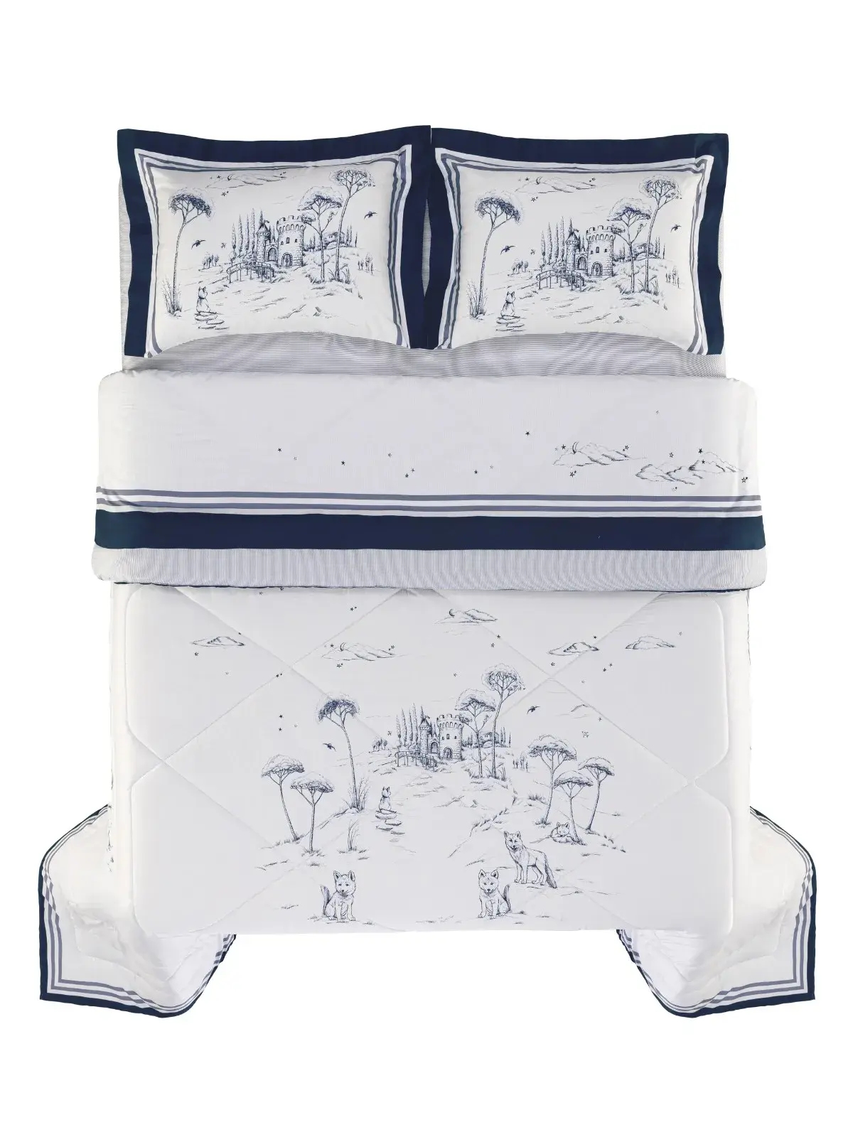 Edredom Infantil Trussardi 300 fios Lupi Casal