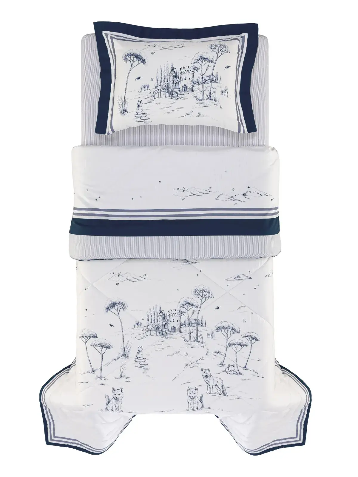 Edredom Infantil Trussardi 300 fios Lupi solteiro