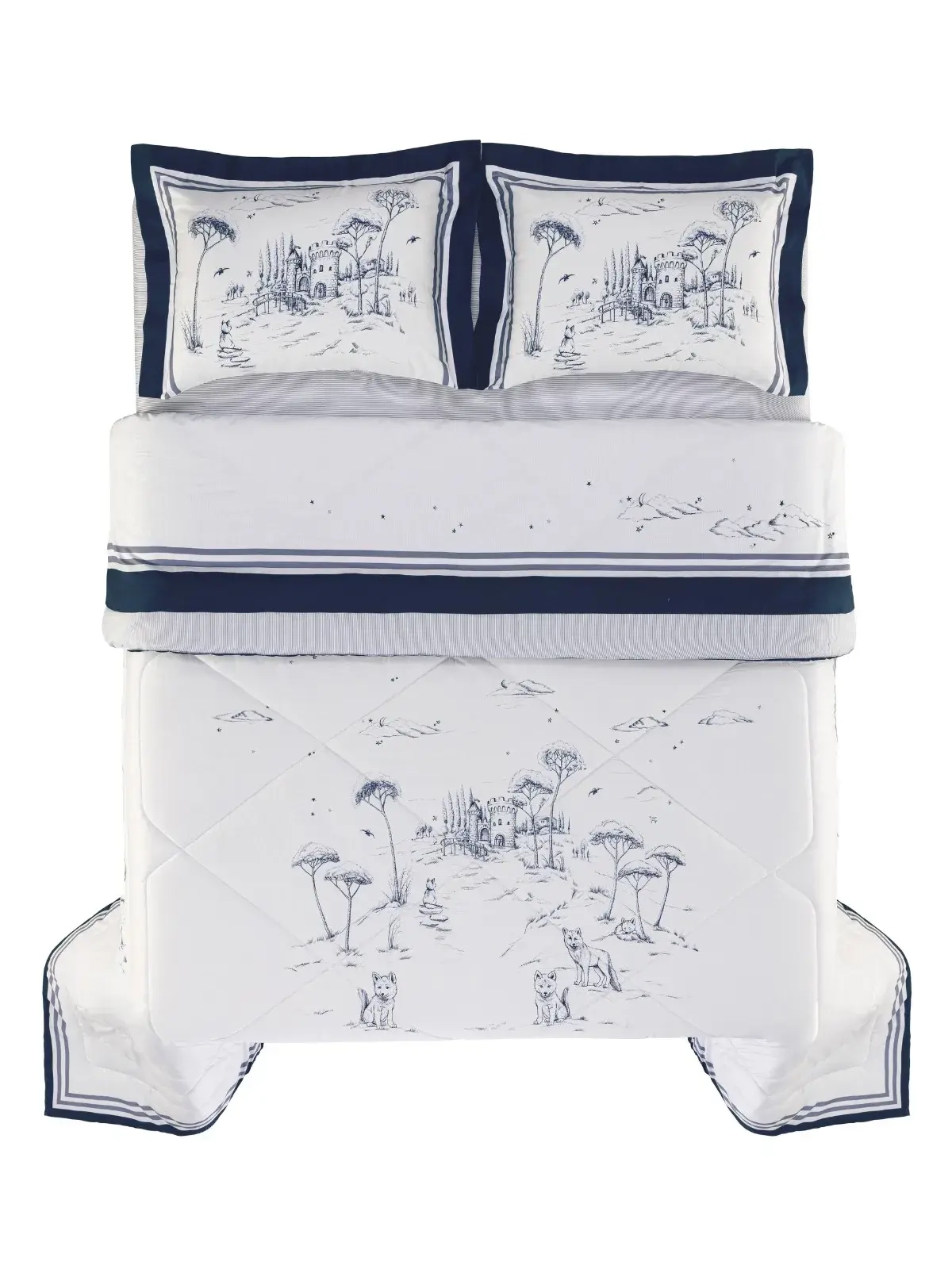 Edredom Infantil Trussardi 300 fios Lupi Solteiro
