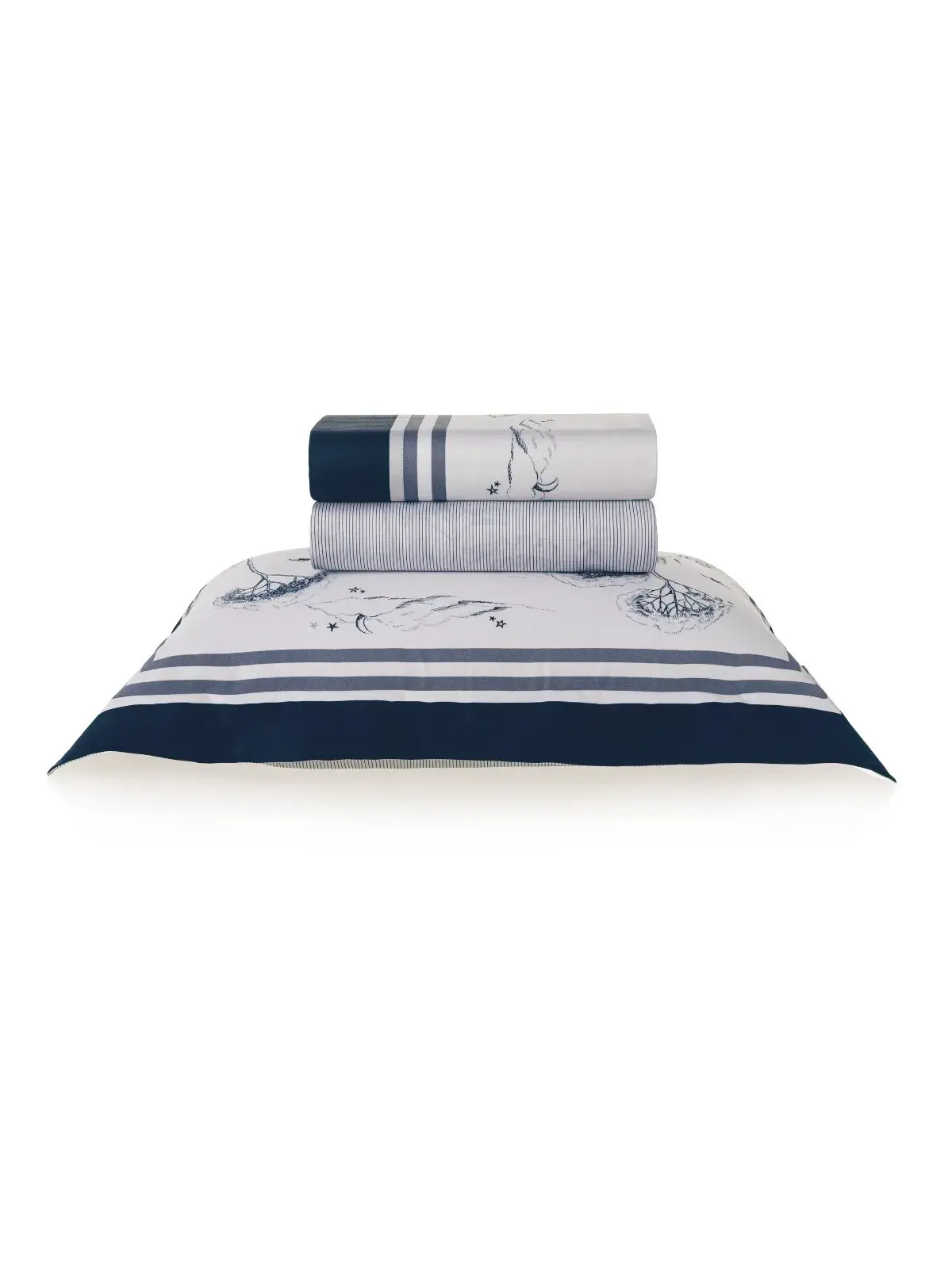 Jogo de Cama Infantil Trussardi 300 fios Lupi solteiro