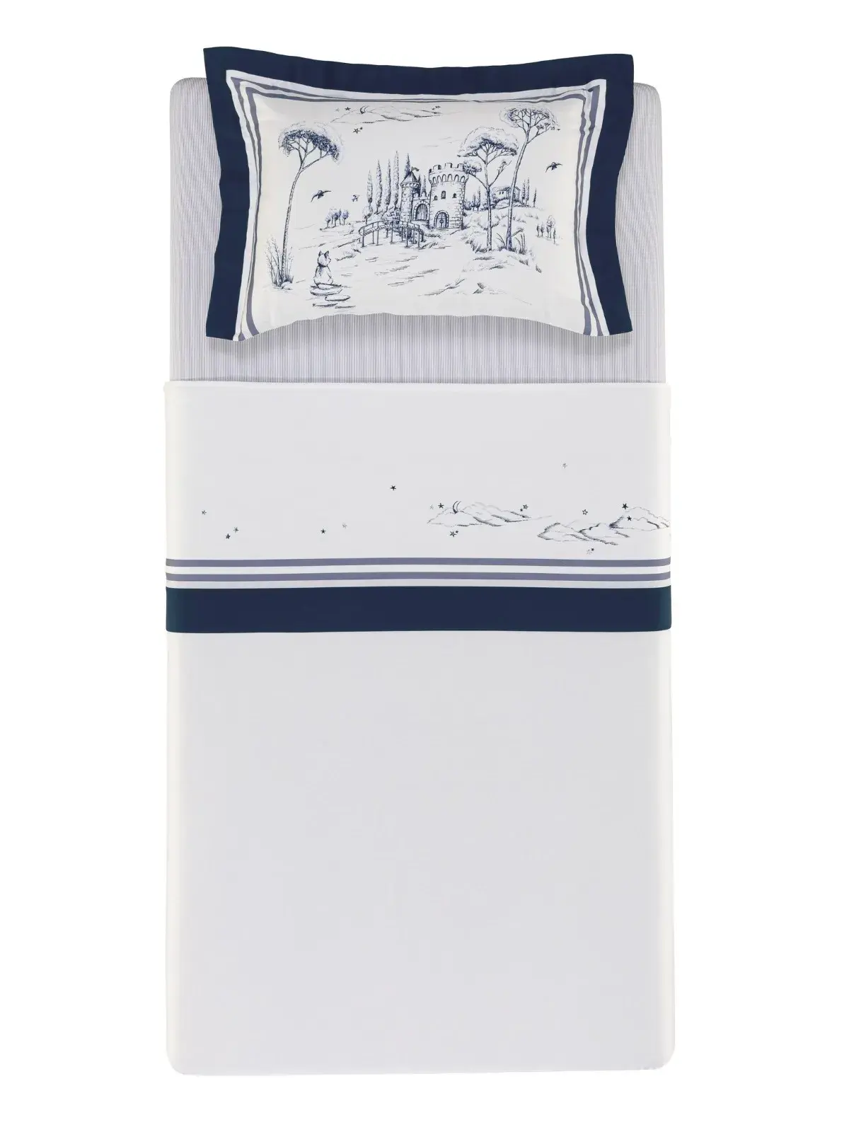 Jogo de Cama Infantil Trussardi 300 fios Lupi solteiro