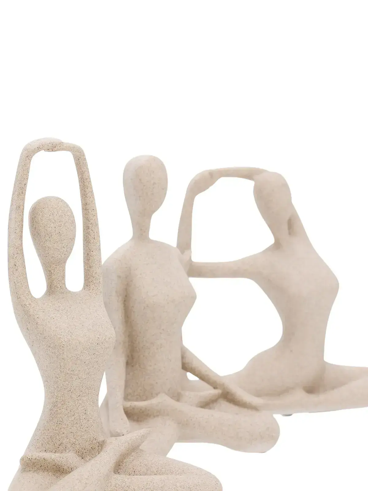 Kit Esculturas Decorativas Yoga em Polirresina 