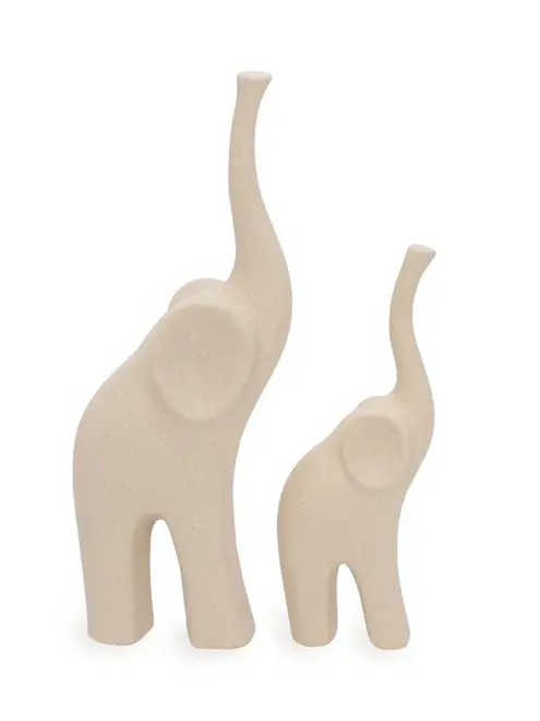 Escultura Decorativa Elefante em Cerâmica