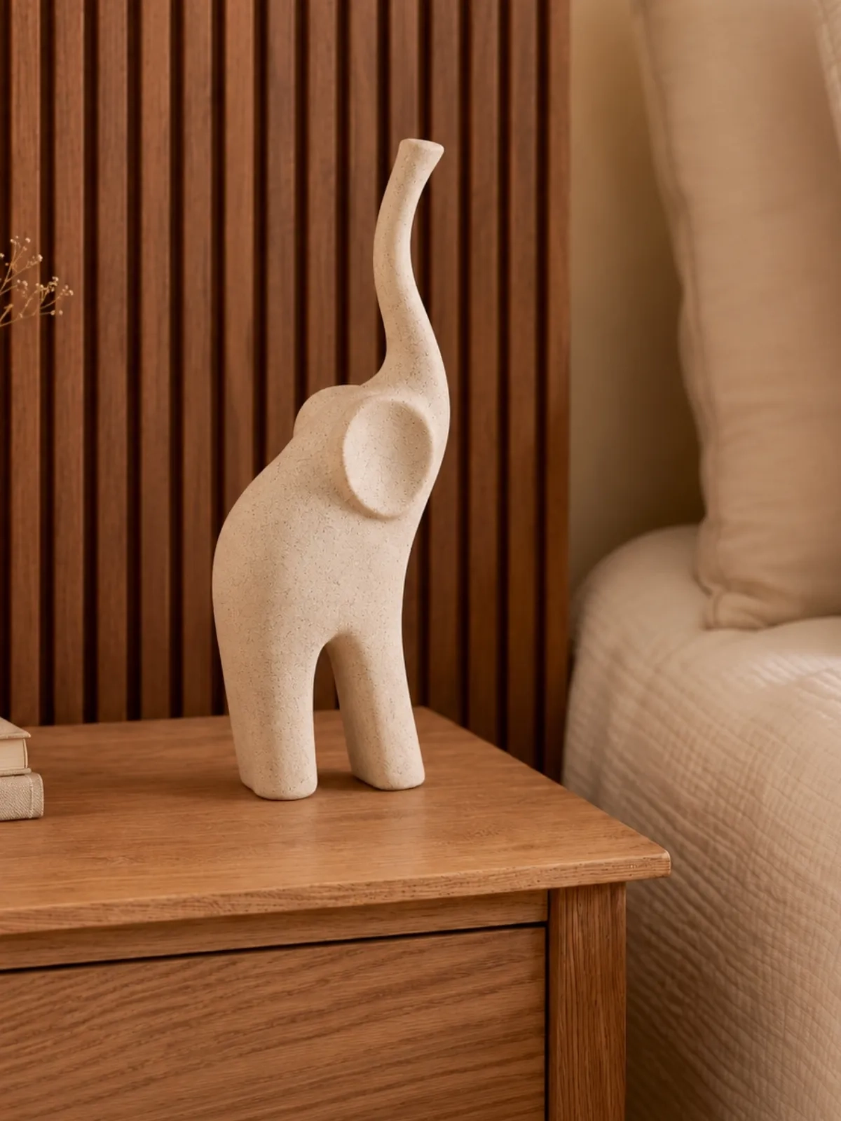 Escultura Decorativa Elefante em Cerâmica Pequeno 