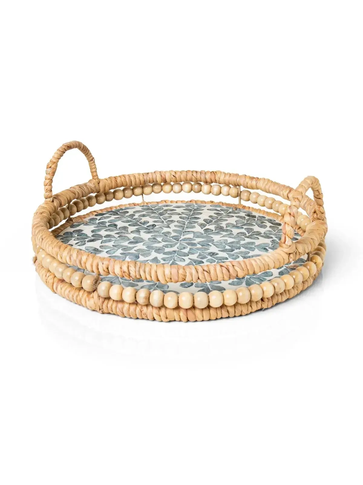 Bandeja Fiber Shell Wood 37 cm