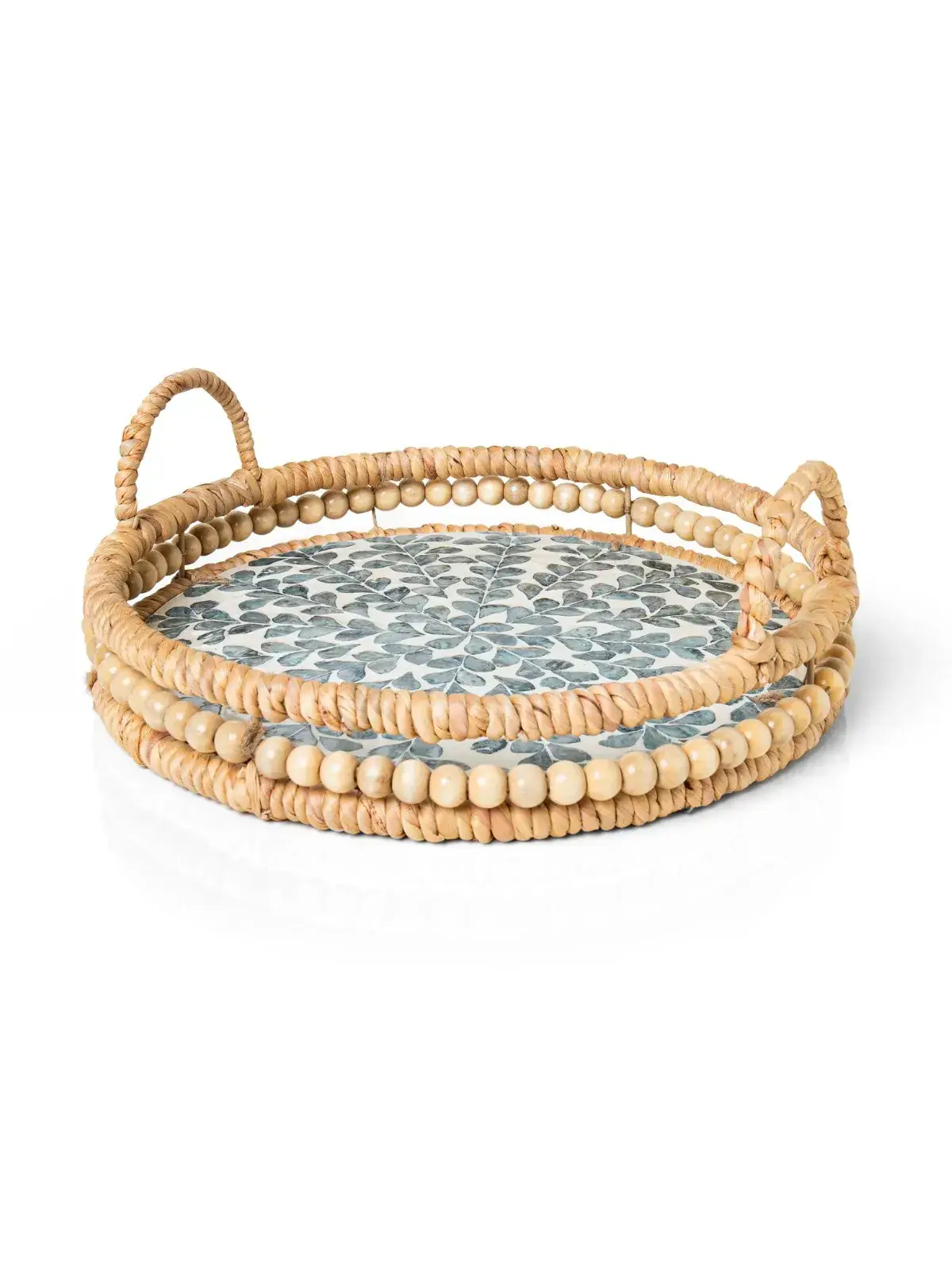 Bandeja Fiber Shell Wood 37 cm
