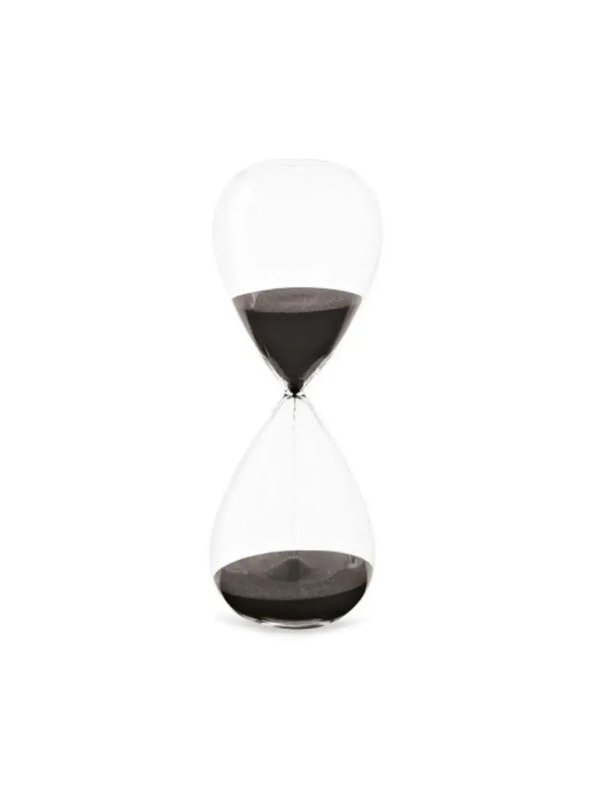 Ampulheta em Vidro 60 minutos Preto