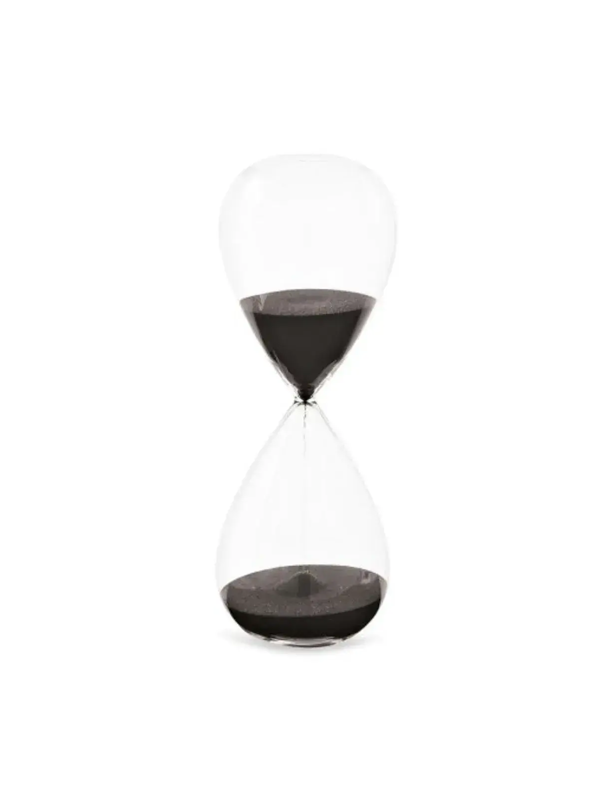 Ampulheta em Vidro 15 minutos Preto