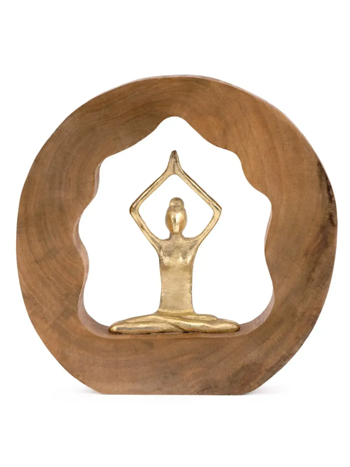 Escultura em Madeira Yoga 