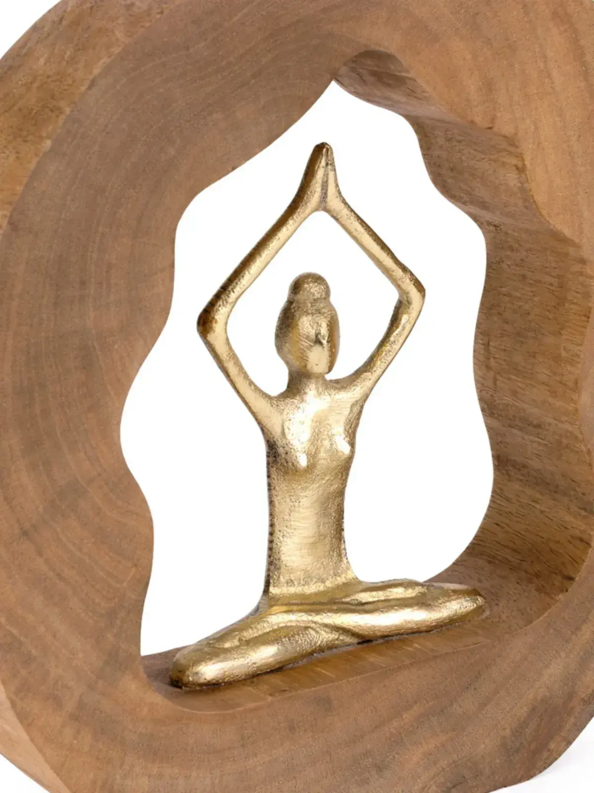 Escultura em Madeira Yoga 