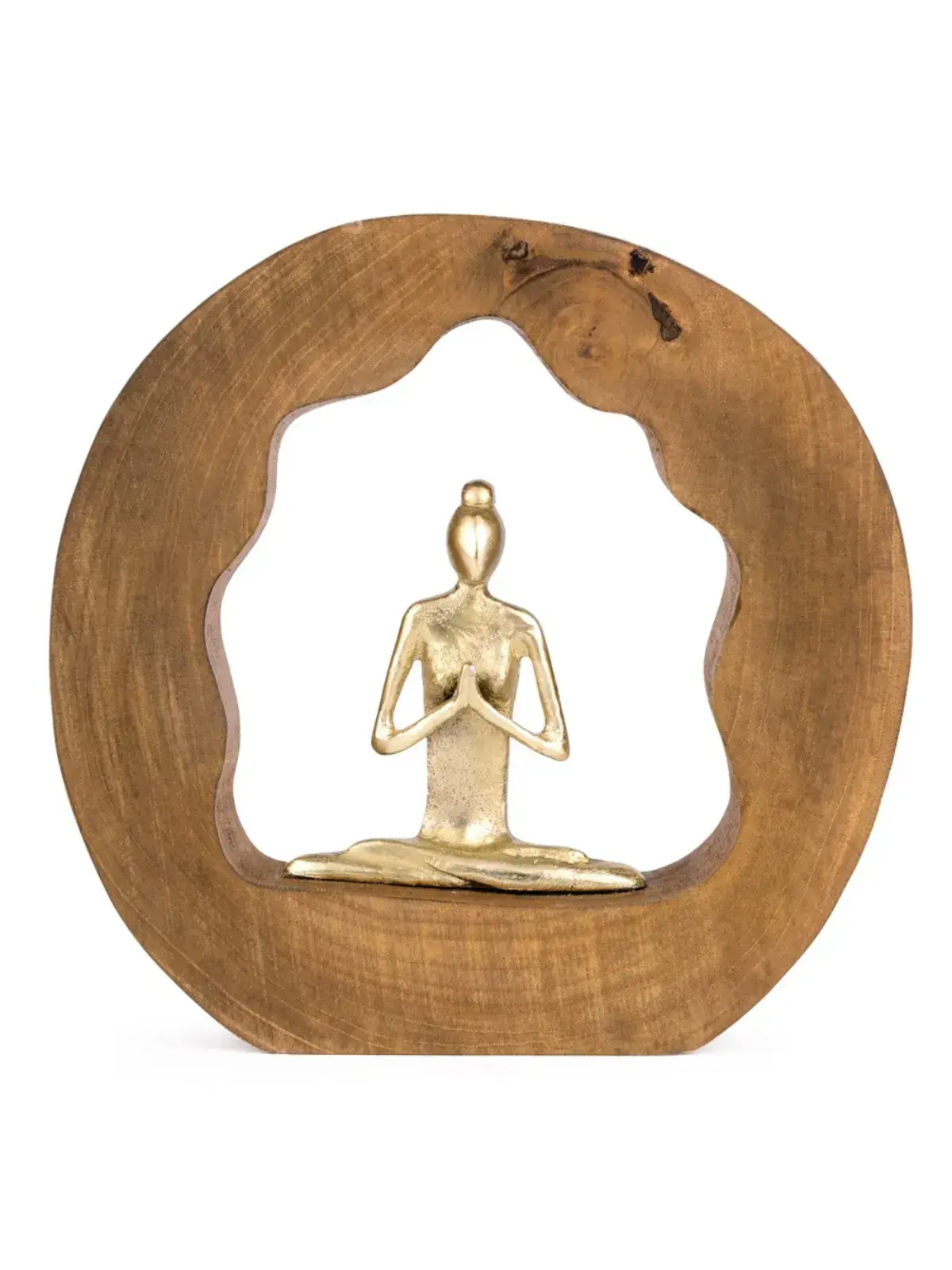 Escultura em Madeira Yoga 