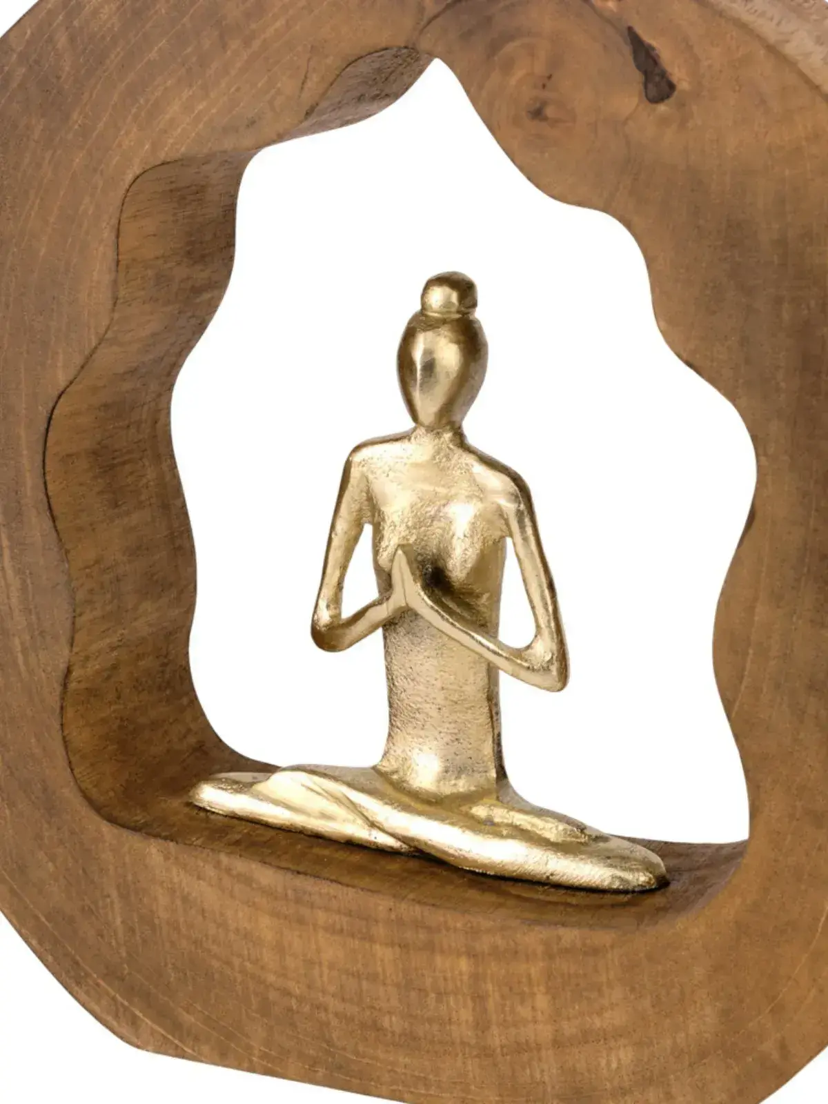 Escultura em Madeira Yoga 