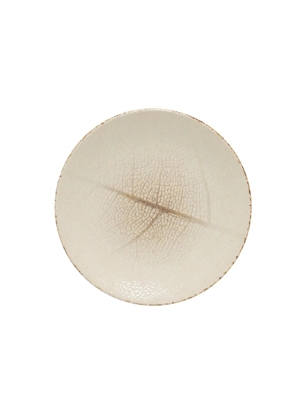Prato de Sobremesa Reative Leaf White 