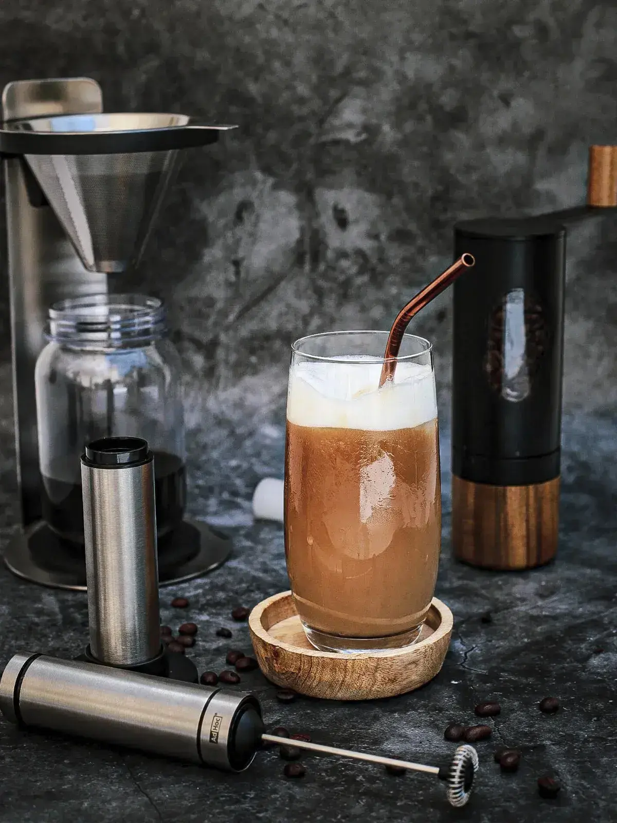Set para Café Pour Over e Base Inox Mr Brew 