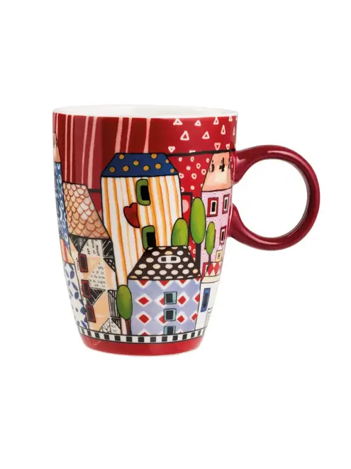Caneca Mug 430ml Egan Italy Paese Mio Vermelho