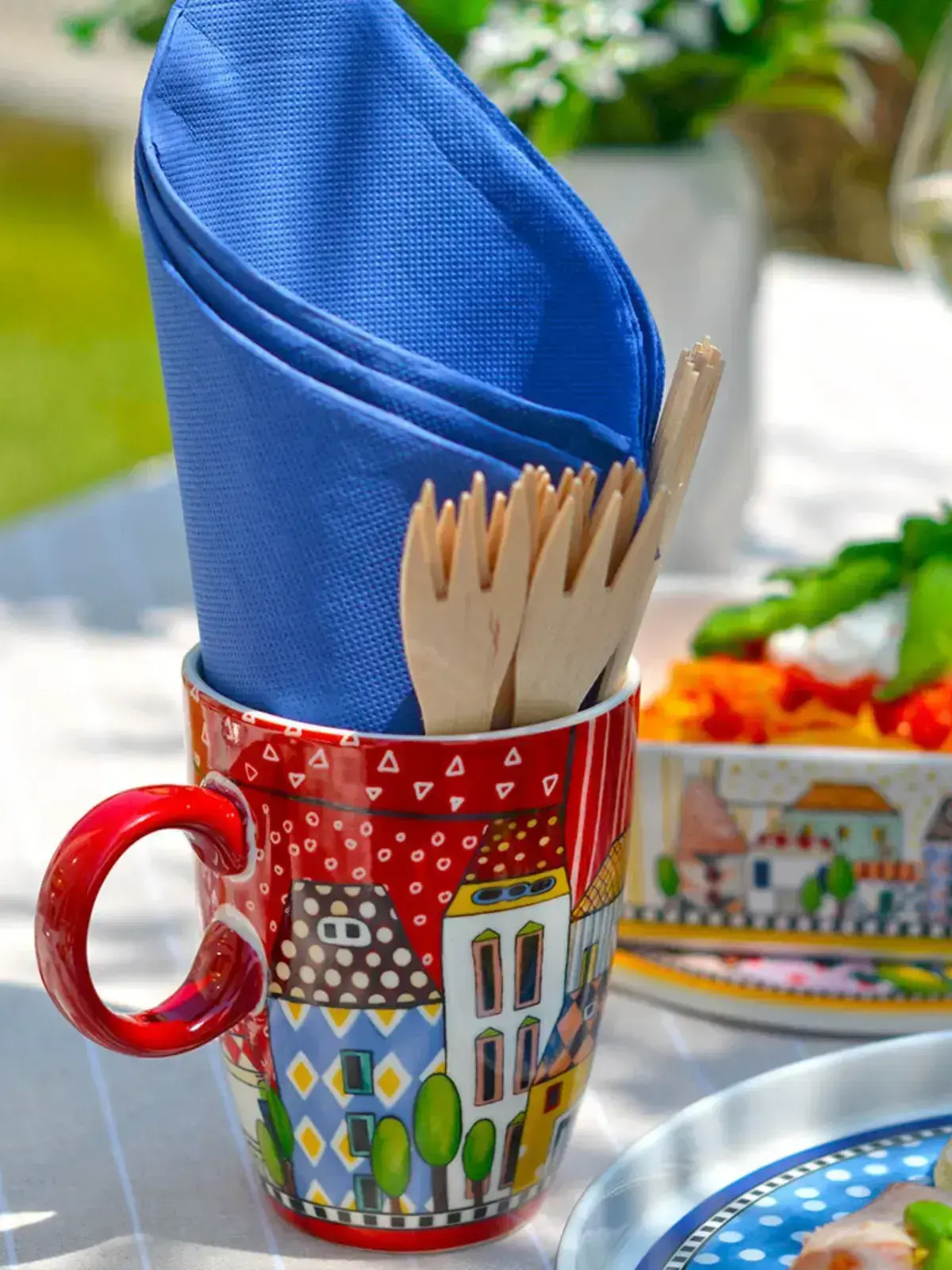 Caneca Mug 430ml Egan Italy Paese Mio Azul
