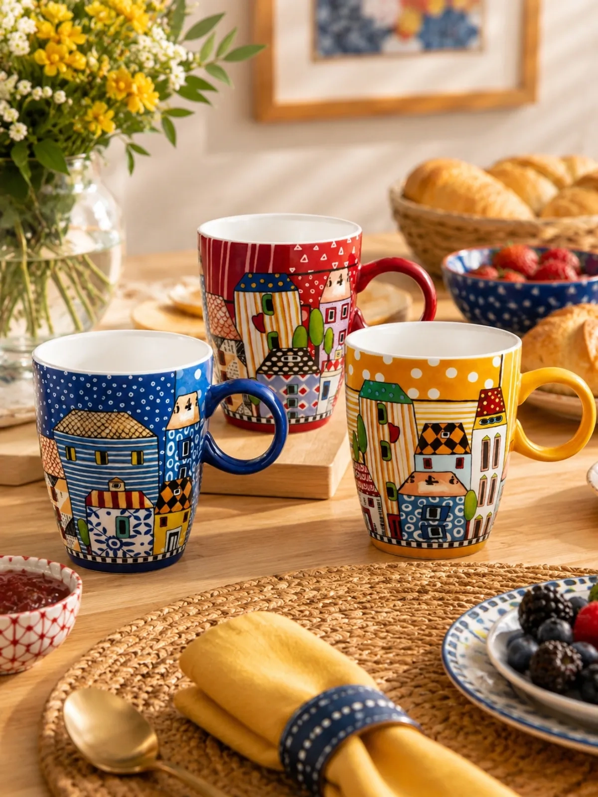 Caneca Mug 430ml Egan Italy Paese Mio Azul