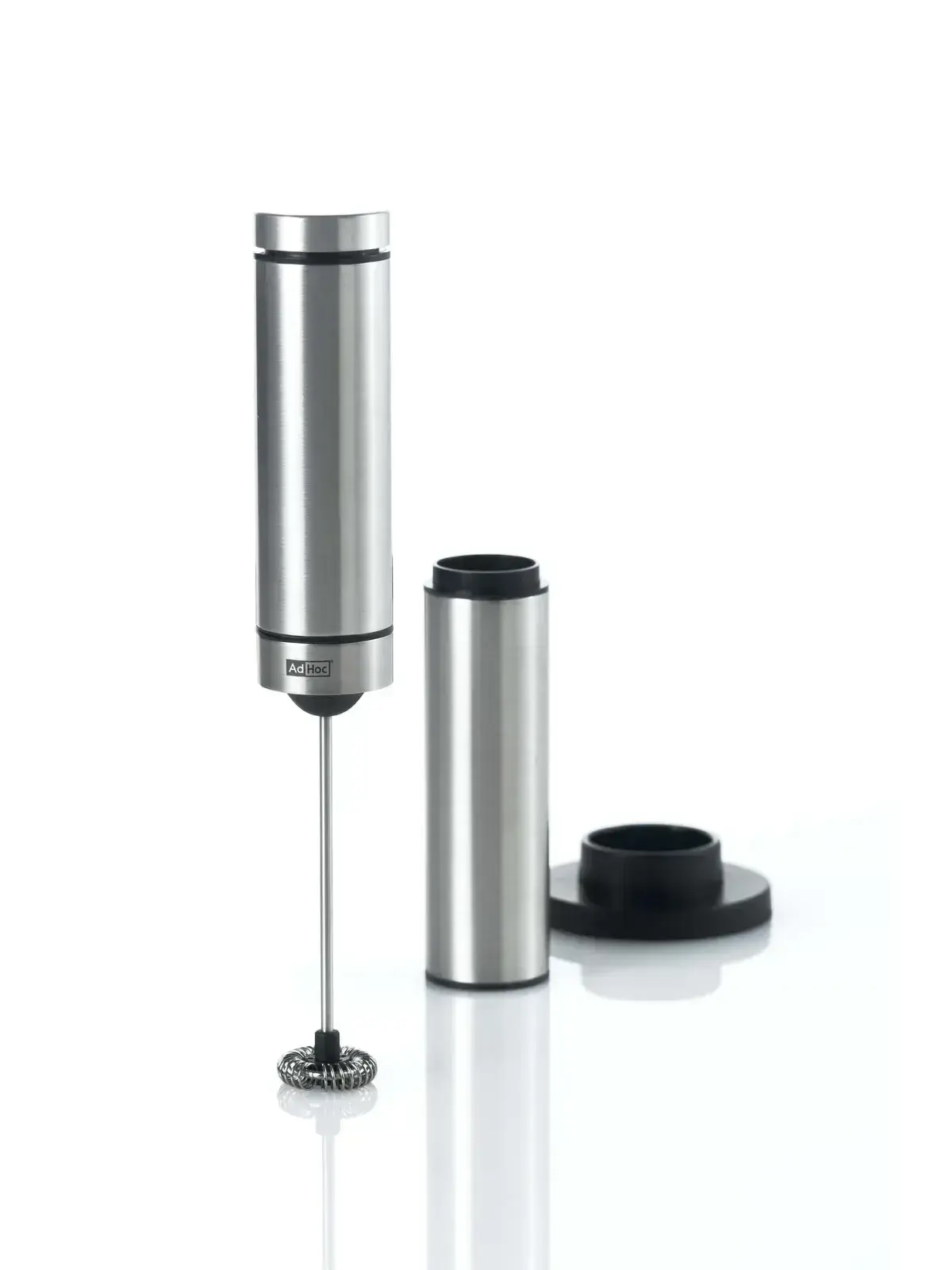 Mini Mixer c/ Base Suporte Pilha Inox Rápido 