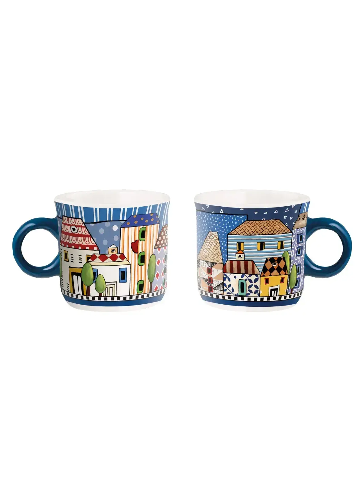 Conjunto 2 xícaras expresso 90ml Egan Italy Paese Mio Azul