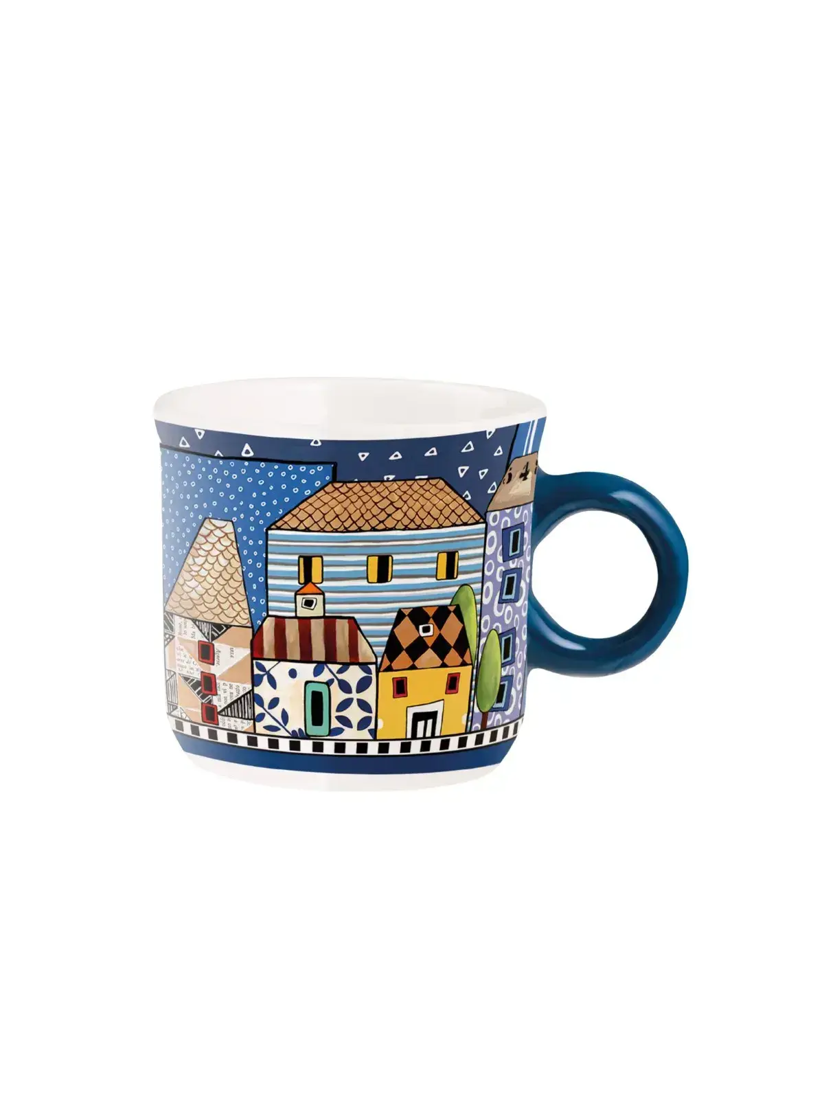 Conjunto 2 xícaras expresso 90ml Egan Italy Paese Mio Azul