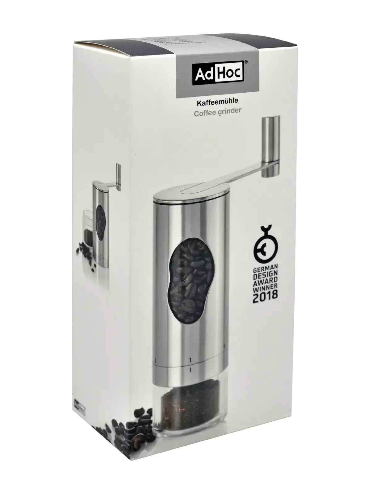 Moedor de Café Inox/Acil 21.5cm Mrs Bean 