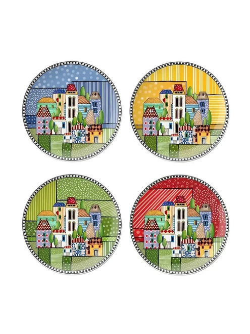 Conjunto 4 pratos 19cm Egan Italy Paese Mio