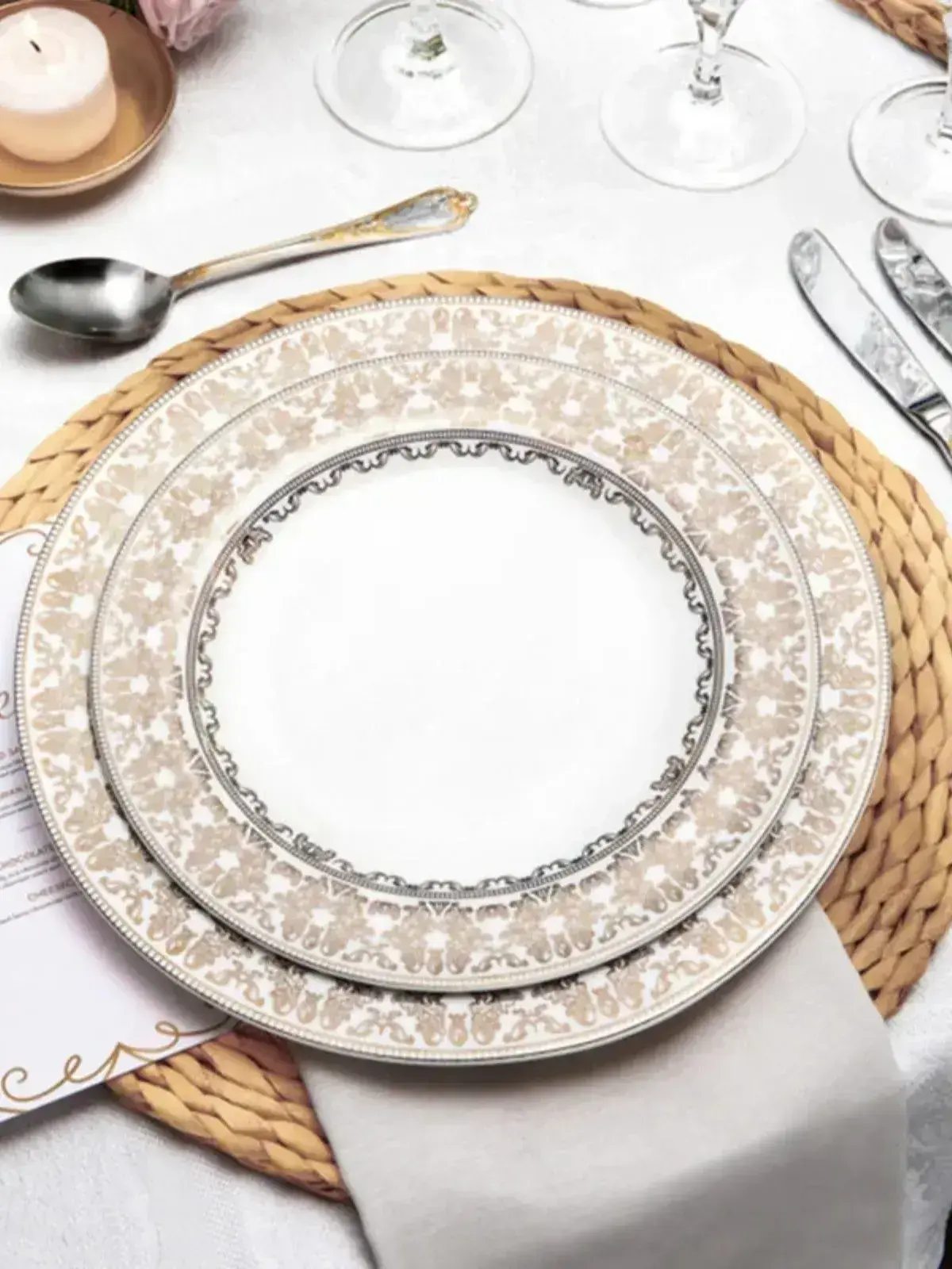 Conjunto 06 Pratos Rasos 28cm Lumiere - Strauss 