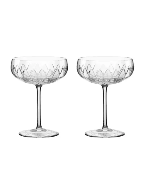 Conjunto 02 Taças de Cristal Lapidado Maria Antonieta 225ml - Strauss