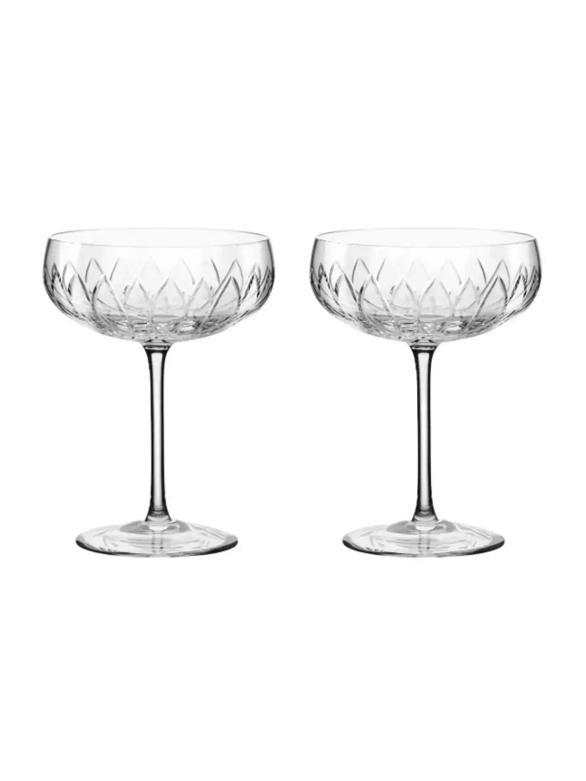 Conjunto 02 Taças de Cristal Lapidado Maria Antonieta 225ml Modelo 1 - Strauss 