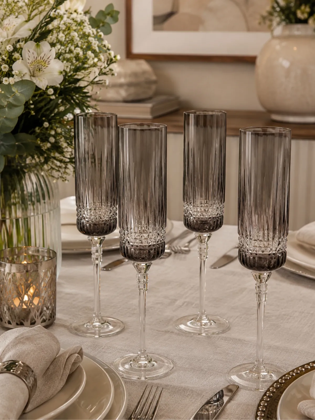 Taça de Cristal para Champagne Harmonia 200ml - Strauss 200ml